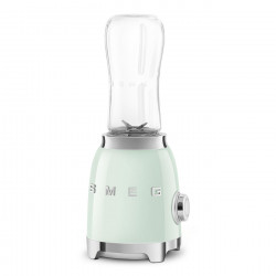 Blender Smeg PBF01PGEU, 300 W, 2 x 600 ml, 20 000–24 000 rpm, bază antiderapantă, fără BPA, oțel inoxidabil, verde pastel