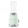 Blender Smeg PBF01PGEU, 300 W, 2 x 600 ml, 20 000–24 000 rpm, bază antiderapantă, fără BPA, oțel inoxidabil, verde pastel