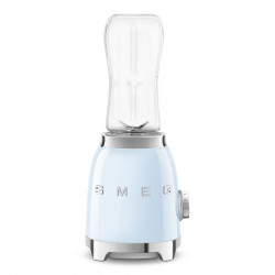 Blender Smeg PBF01PBEU, 300 W, 2 x 600 ml, 20 000–24 000 rpm, bază antiderapantă, fără BPA, oțel inoxidabil, albastru pastel