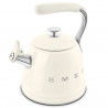 Ceainic cu fluier Smeg WKF01CR, 2,3 l, Inducție, Mâner care nu se încălzește, Oțel, Crem