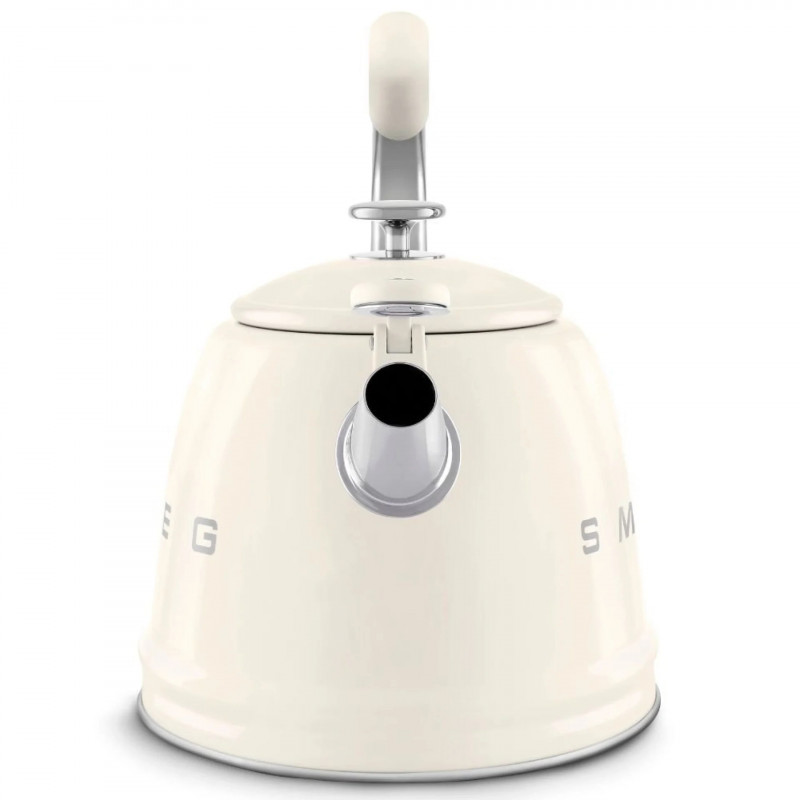 Ceainic cu fluier Smeg WKF01CR, 2,3 l, Inducție, Mâner care nu se încălzește, Oțel, Crem