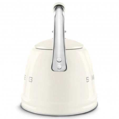 Ceainic cu fluier Smeg WKF01CR, 2,3 l, Inducție, Mâner care nu se încălzește, Oțel, Crem