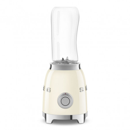 Blender Smeg PBF01CREU, 300 W, 2 x 600 ml, 20 000–24 000 rpm, bază antiderapantă, fără BPA, oțel inoxidabil, crem