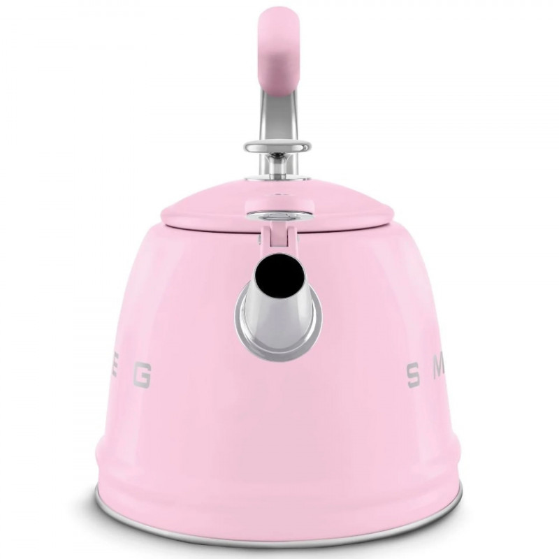 Ceainic cu fluier Smeg WKF01PK, 2,3 l, Inducție, Mâner care nu se încălzește, Oțel, Roz