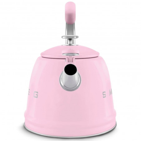 Ceainic cu fluier Smeg WKF01PK, 2,3 l, Inducție, Mâner care nu se încălzește, Oțel, Roz