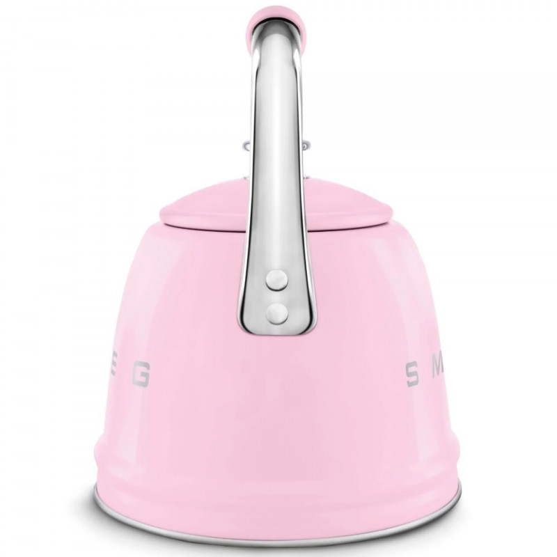Ceainic cu fluier Smeg WKF01PK, 2,3 l, Inducție, Mâner care nu se încălzește, Oțel, Roz