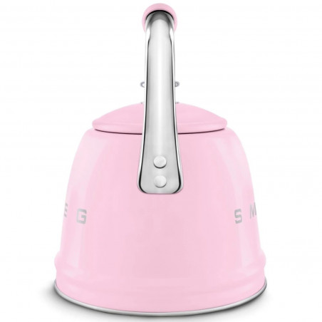 Ceainic cu fluier Smeg WKF01PK, 2,3 l, Inducție, Mâner care nu se încălzește, Oțel, Roz