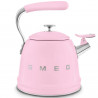 Ceainic cu fluier Smeg WKF01PK, 2,3 l, Inducție, Mâner care nu se încălzește, Oțel, Roz
