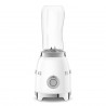 Blender Smeg PBF01WHEU, 300 W, 2 x 600 ml, 20 000–24 000 rpm, bază antiderapantă, fără BPA, oțel inoxidabil, alb
