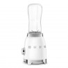 Blender Smeg PBF01WHEU, 300 W, 2 x 600 ml, 20 000–24 000 rpm, bază antiderapantă, fără BPA, oțel inoxidabil, alb