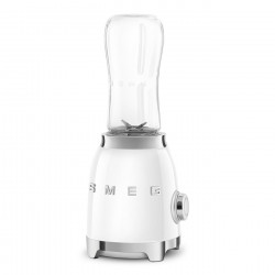 Blender Smeg PBF01WHEU, 300 W, 2 x 600 ml, 20 000–24 000 rpm, bază antiderapantă, fără BPA, oțel inoxidabil, alb