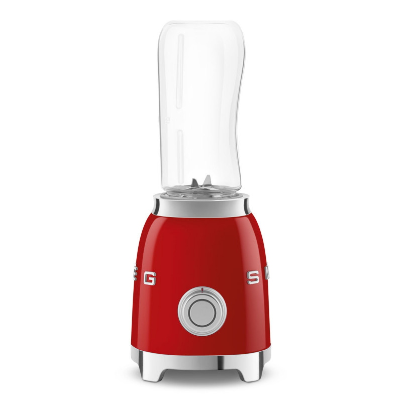 Blender Smeg PBF01RDEU, 300 W, 2 x 600 ml, 20 000–24 000 rpm, bază antiderapantă, fără BPA, oțel inoxidabil, roșu