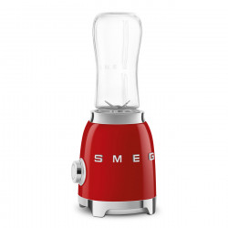 Blender Smeg PBF01RDEU, 300 W, 2 x 600 ml, 20 000–24 000 rpm, bază antiderapantă, fără BPA, oțel inoxidabil, roșu