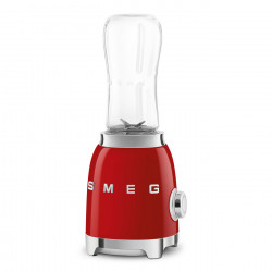 Blender Smeg PBF01RDEU, 300 W, 2 x 600 ml, 20 000–24 000 rpm, bază antiderapantă, fără BPA, oțel inoxidabil, roșu