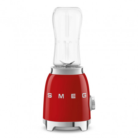 Blender Smeg PBF01RDEU, 300 W, 2 x 600 ml, 20 000–24 000 rpm, bază antiderapantă, fără BPA, oțel inoxidabil, roșu