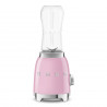 Blender Smeg PBF01PKEU, 300 W, 2 x 600 ml, 20 000–24 000 rpm, bază antiderapantă, fără BPA, oțel inoxidabil, roz
