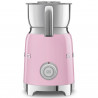 Aparat pentru spumarea laptelui Smeg MFF11PKEU, 500 W, 600 ml, 8 programe, cană detașabilă, oprire automată, roz