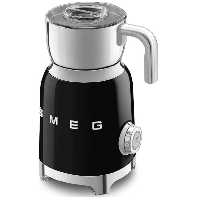 Aparat pentru spumarea laptelui Smeg MFF11BLEU, 500 W, 600 ml, 8 programe, cană detașabilă, oprire automată, negru