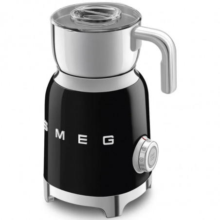 Aparat pentru spumarea laptelui Smeg MFF11BLEU, 500 W, 600 ml, 8 programe, cană detașabilă, oprire automată, negru