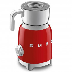 Aparat pentru spumarea laptelui Smeg MFF11RDEU, 500 W, 600 ml, 8 programe, Cana detasabila, Oprire automata, Rosu