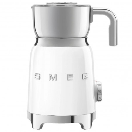 Aparat pentru spumarea laptelui Smeg MFF11WHEU, 500 W, 600 ml, 8 programe, cană detașabilă, oprire automată, alb