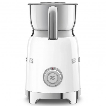 Aparat pentru spumarea laptelui Smeg MFF11WHEU, 500 W, 600 ml, 8 programe, cană detașabilă, oprire automată, alb
