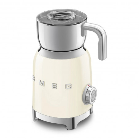 Aparat pentru spumarea laptelui Smeg MFF11CREU, 500 W, 600 ml, 8 programe, cană detașabilă, oprire automată, cremă