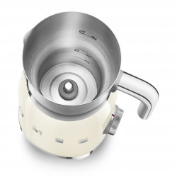 Aparat pentru spumarea laptelui Smeg MFF11CREU, 500 W, 600 ml, 8 programe, cană detașabilă, oprire automată, cremă