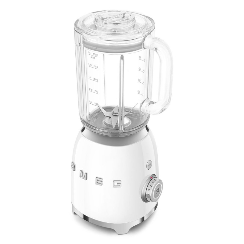 Blender Smeg BLF03WHEU, 800 W, 1,5 l, 18 000 rpm, 4 programe, 4 viteze + Impuls, Otel inoxidabil, Alb