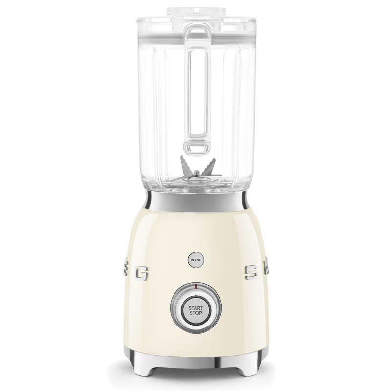 Blender Smeg BLF03CREU, 800 W, 1,5 l, 18 000 rpm, 4 programe, 4 viteze + funcție „Puls”, oțel inoxidabil, culoare crem