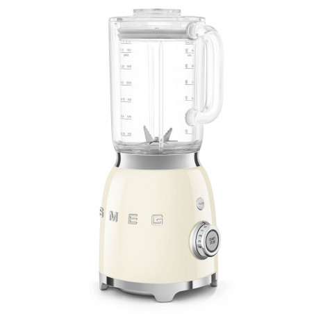 Blender Smeg BLF03CREU, 800 W, 1,5 l, 18 000 rpm, 4 programe, 4 viteze + funcție „Puls”, oțel inoxidabil, culoare crem