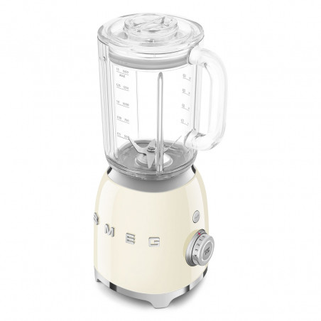 Blender Smeg BLF03CREU, 800 W, 1,5 l, 18 000 rpm, 4 programe, 4 viteze + funcție „Puls”, oțel inoxidabil, culoare crem