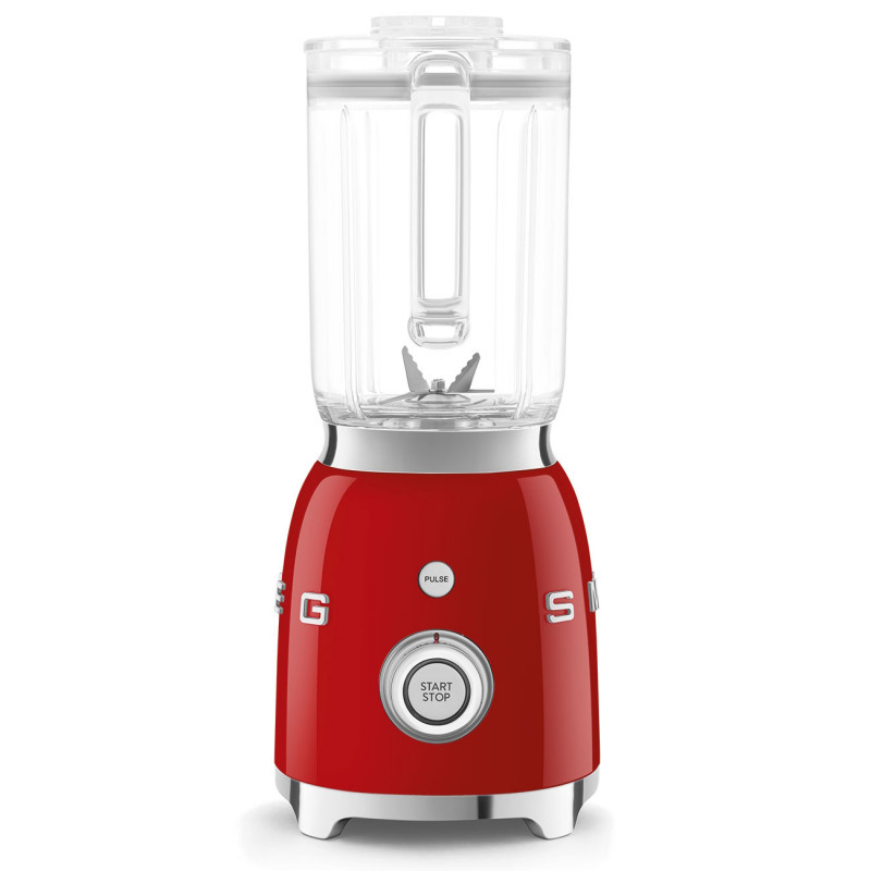 Blender Smeg BLF03RDEU, 800 W, 1,5 l, 18 000 rpm, 4 programe, 4 viteze + funcție „Puls”, oțel inoxidabil, roșu