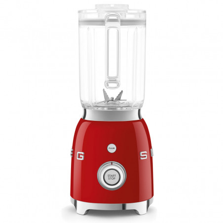 Blender Smeg BLF03RDEU, 800 W, 1,5 l, 18 000 rpm, 4 programe, 4 viteze + funcție „Puls”, oțel inoxidabil, roșu