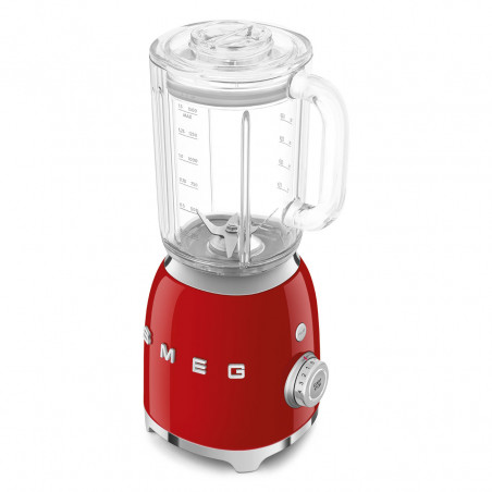 Blender Smeg BLF03RDEU, 800 W, 1,5 l, 18 000 rpm, 4 programe, 4 viteze + funcție „Puls”, oțel inoxidabil, roșu
