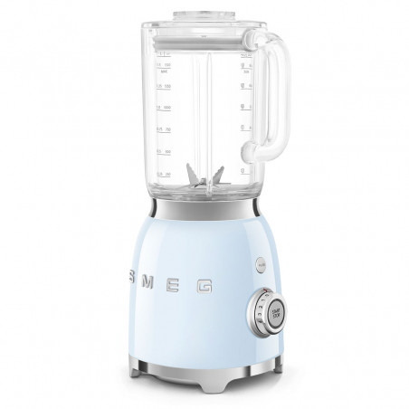 Blender Smeg BLF03PBEU, 800 W, 1,5 l, 18 000 rpm, 4 programe, 4 viteze + Impuls, Otel inoxidabil, Albastru pastel