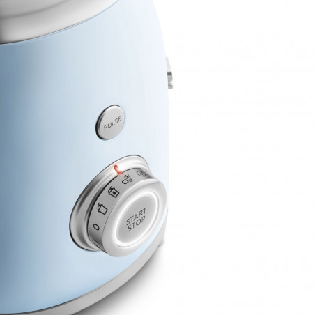 Blender Smeg BLF03PBEU, 800 W, 1,5 l, 18 000 rpm, 4 programe, 4 viteze + Impuls, Otel inoxidabil, Albastru pastel