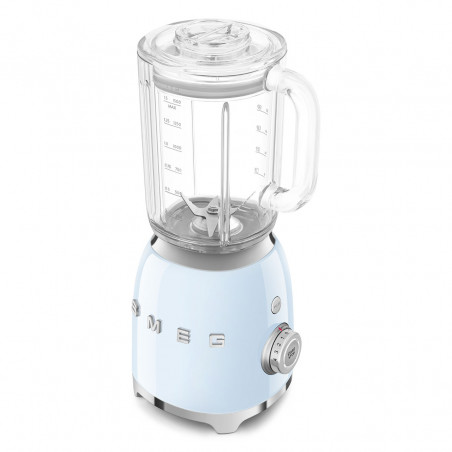 Blender Smeg BLF03PBEU, 800 W, 1,5 l, 18 000 rpm, 4 programe, 4 viteze + Impuls, Otel inoxidabil, Albastru pastel