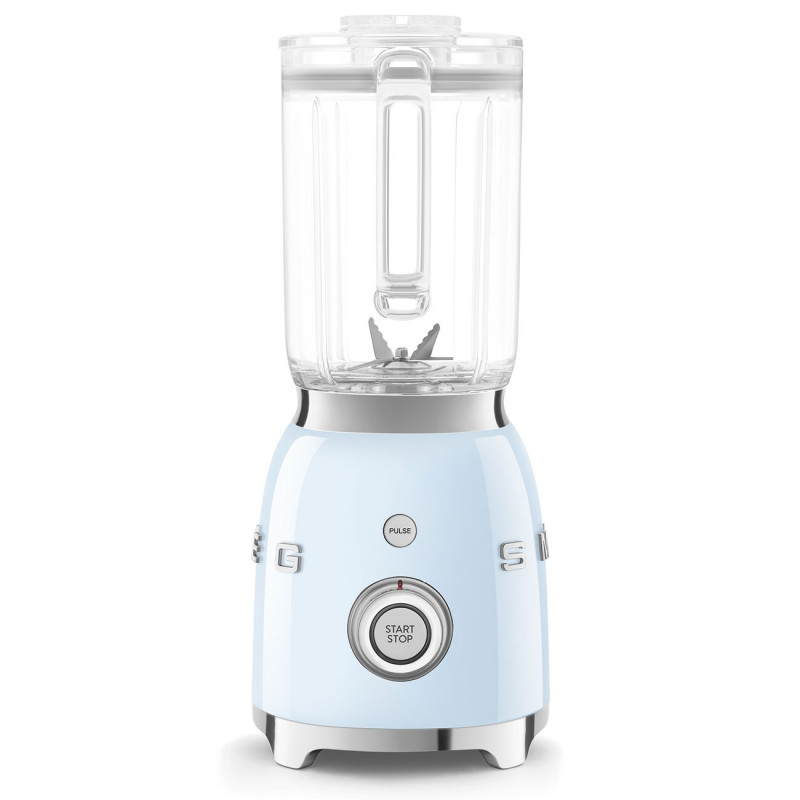 Blender Smeg BLF03PBEU, 800 W, 1,5 l, 18 000 rpm, 4 programe, 4 viteze + Impuls, Otel inoxidabil, Albastru pastel