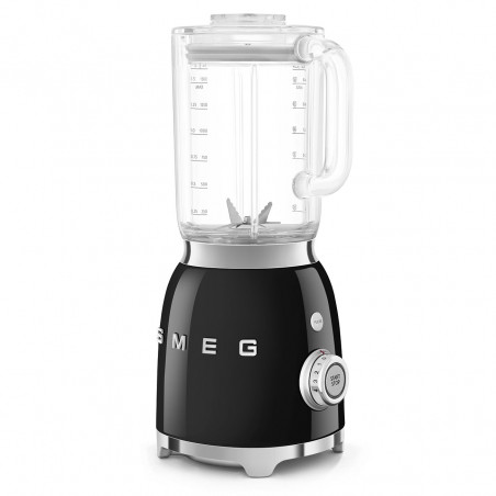 Blender Smeg BLF03BLEU, 800 W, 1,5 l, 18 000 rpm, 4 programe, 4 viteze + funcție „Puls”, oțel inoxidabil, negru