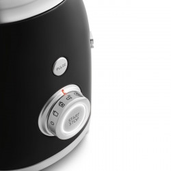 Blender Smeg BLF03BLEU, 800 W, 1,5 l, 18 000 rpm, 4 programe, 4 viteze + funcție „Puls”, oțel inoxidabil, negru