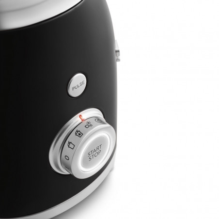 Blender Smeg BLF03BLEU, 800 W, 1,5 l, 18 000 rpm, 4 programe, 4 viteze + funcție „Puls”, oțel inoxidabil, negru