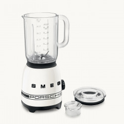 Blender Smeg Porsche BLF03PCWEU, 800 W, 1,5 l, 18 000 rpm, 4 programe, 4 viteze + funcție puls, oțel inoxidabil, alb