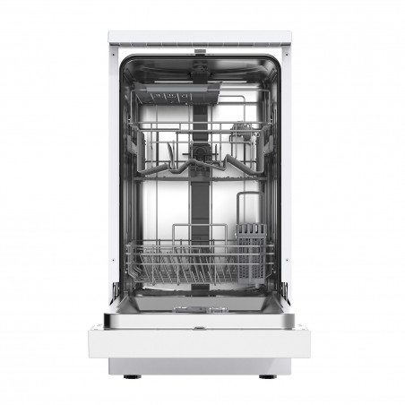 Mașină de spălat vase Tesla WD462M, 10 seturi, 7 programe, Clasa E, Pornire amânată, Încărcare parțială, 45 cm, Alb
