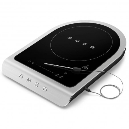 Plită cu inducție portabilă Smeg PIC01BLMEU, 2100 W, sticlă ceramică, negru mat