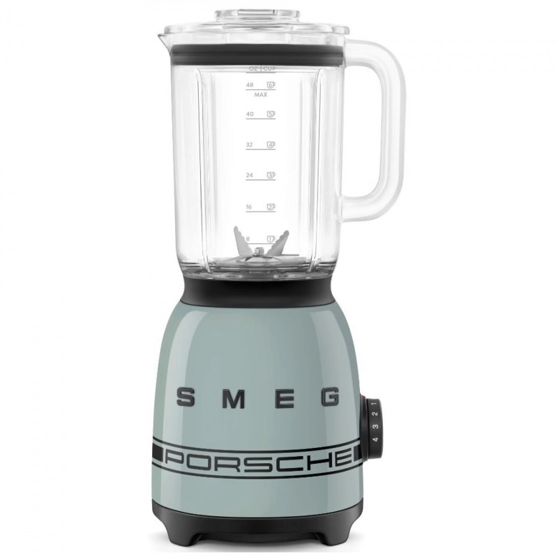 Blender Smeg Porsche BLF03PSGEU, 800 W, 1,5 l, 18 000 rpm, 4 programe, 4 viteze + Impuls, Otel inoxidabil, Verde
