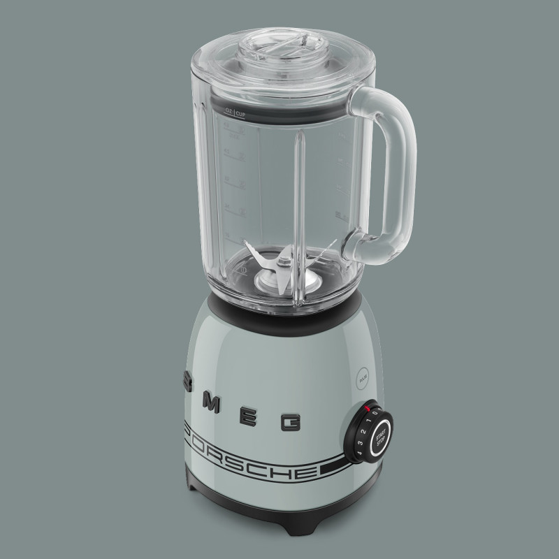 Blender Smeg Porsche BLF03PSGEU, 800 W, 1,5 l, 18 000 rpm, 4 programe, 4 viteze + Impuls, Otel inoxidabil, Verde