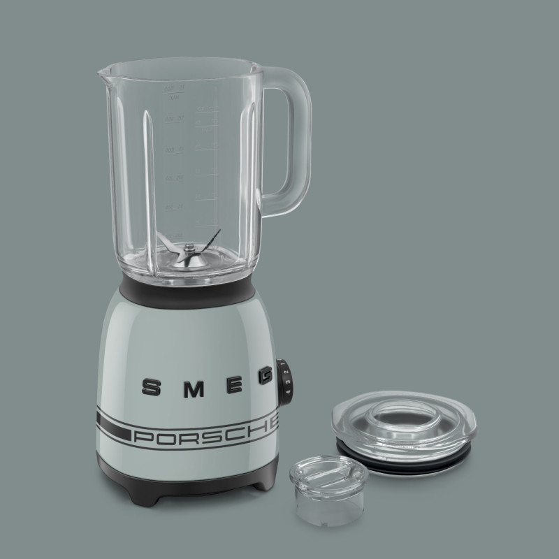 Blender Smeg Porsche BLF03PSGEU, 800 W, 1,5 l, 18 000 rpm, 4 programe, 4 viteze + Impuls, Otel inoxidabil, Verde