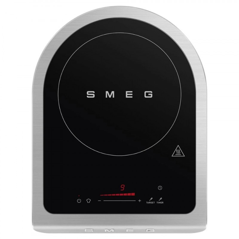 Plită cu inducție portabilă Smeg PIC01WHMEU, 2100 W, sticlă ceramică, alb mat
