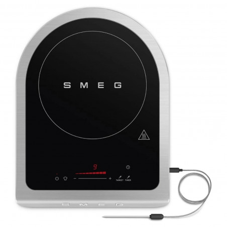 Plită cu inducție portabilă Smeg PIC01WHMEU, 2100 W, sticlă ceramică, alb mat